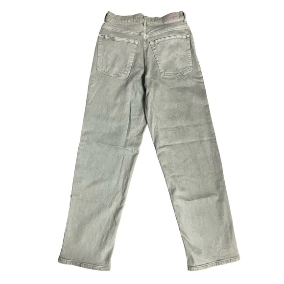 Everlane Denim - Everlane The Way-High Jean Sage Green Organic Cotton Straight Leg Womens 27 Tall